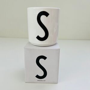 DESIGN LETTERS Porcelain Monogrammed Initial Coffee Mug - S